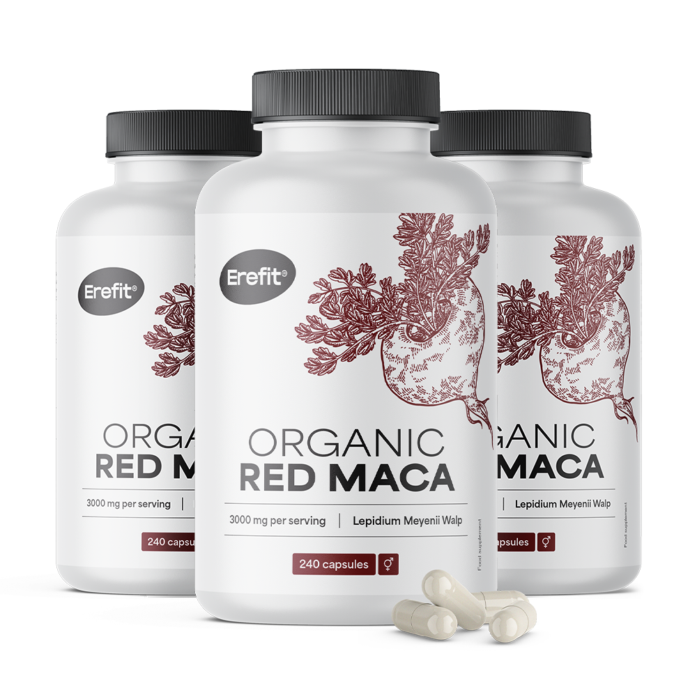 Czerwona maca 3000 mg z naturalną witaminą C.