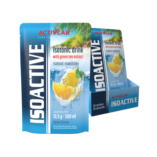 Isoactive izotonický nápoj - citron, 20 x 31,5 g