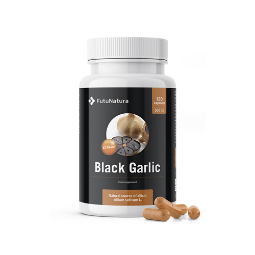 Černý česnek 500 mg, 120 kapslí