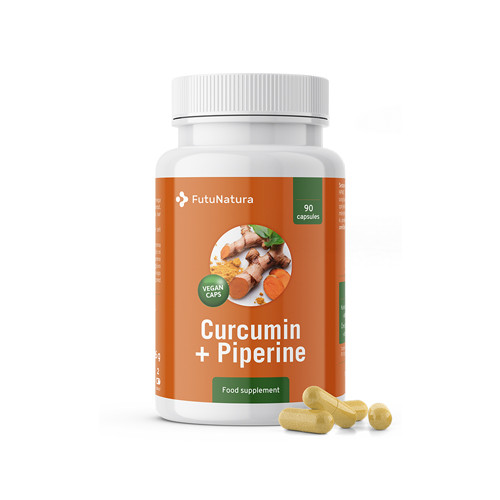 Kurkumin + piperin 500 mg, 90 kapslí