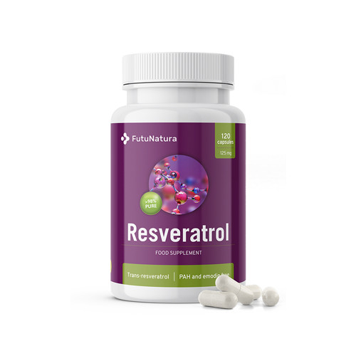 Resveratrol 125 mg, 120 kapslí