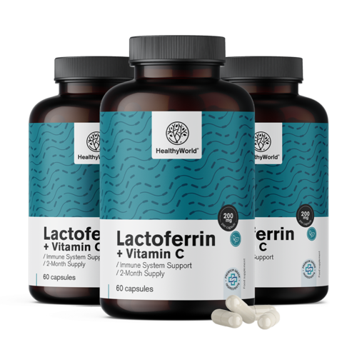 3x Laktoferin 200 mg, dohromady 180 kapslí