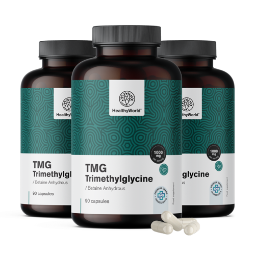 3x TMG – Trimethylglycin, dohromady 270 kapslí