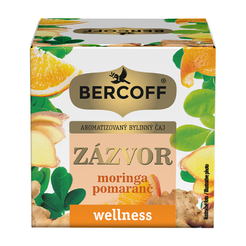 Bylinkový čaj – moringa s pomerančem a zázvorem, 10 x 2 g