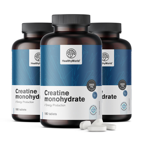 3x Kreatin monohydrát 3000 mg, dohromady 540 tablet