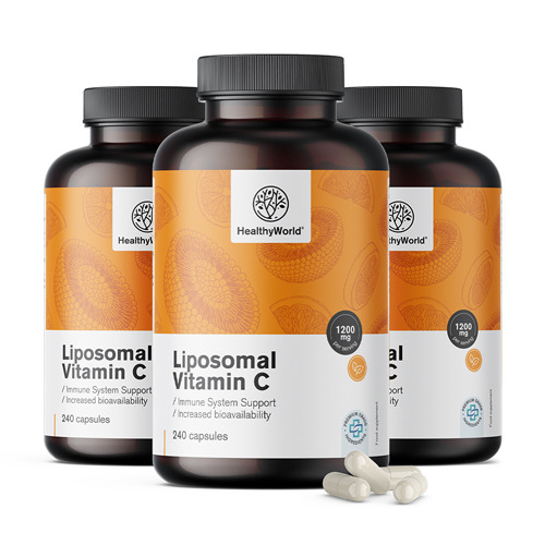 3x Lipozomální vitamín C 1200 mg, dohromady 720 kapslí