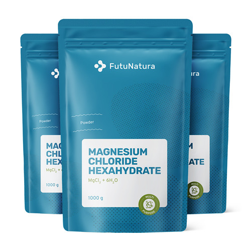 3x Magnézium chlorid v prášku, dohromady 3000 g