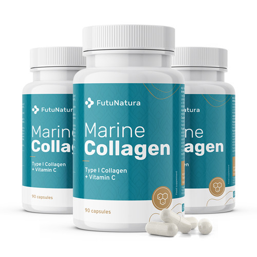 3x Mořský kolagen 1000 mg, dohromady 270 kapslí