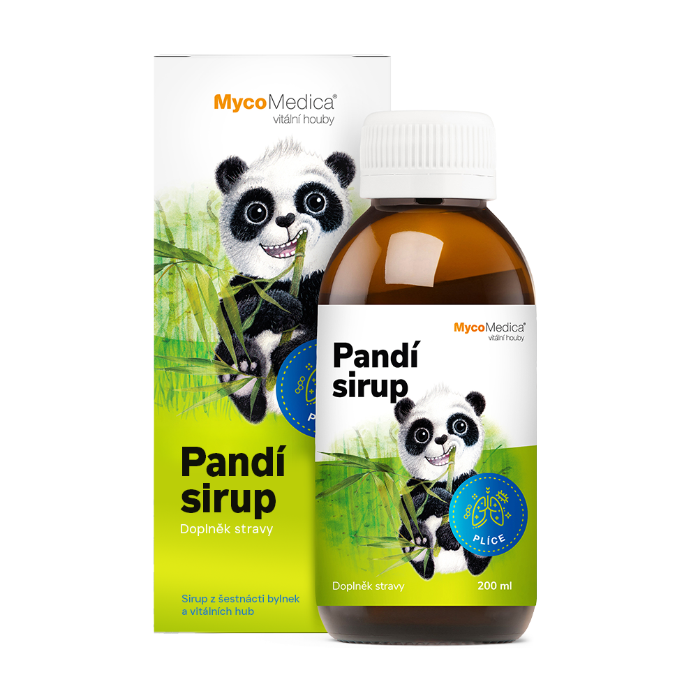 Tekutý doplněk stravy pro děti Panda - dýchací cesty.