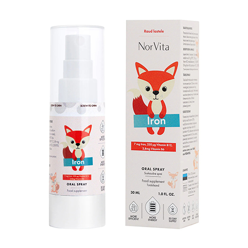 Iron – veganský sprej se železem pro děti, 30 ml