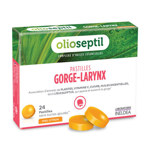 Pastilky proti bolesti v krku, příchuť med-citron, 24 pastilek