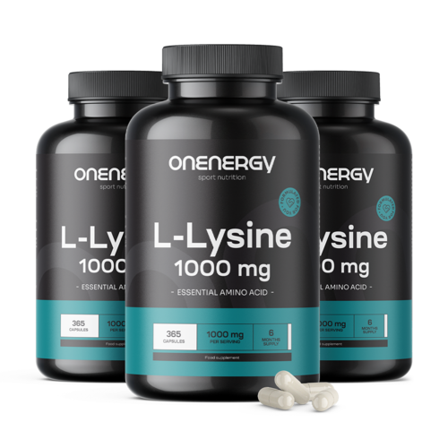 3x L-lysin 1000 mg, dohromady 1095 kapslí