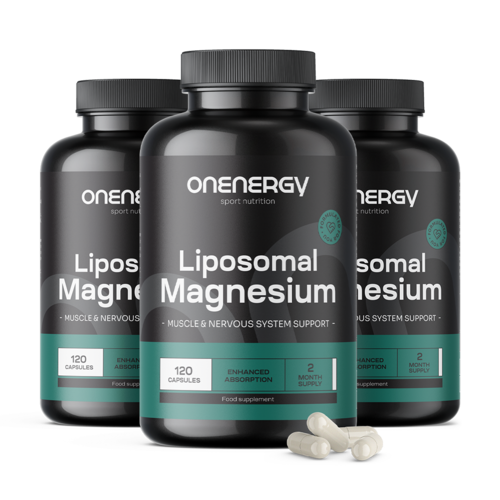 3x Lipozomální magnézium, dohromady 360 kapslí