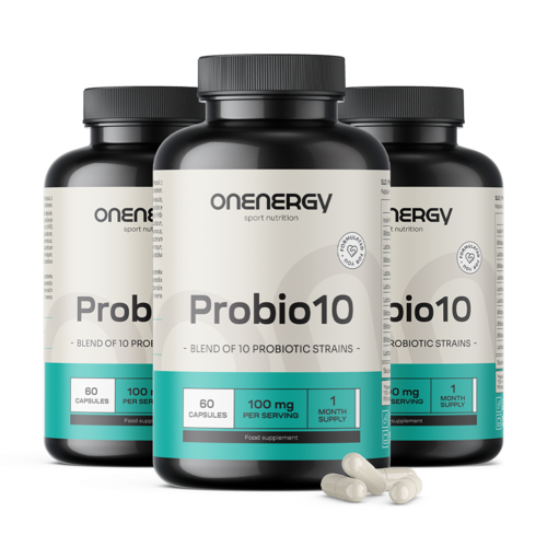 3x Probio10 – komplex mikrobiologických kultur, dohromady 180 kapslí