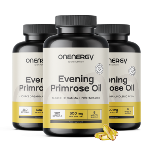 3x Pupalkový olej 1000 mg, dohromady 1080 měkkých kapslí