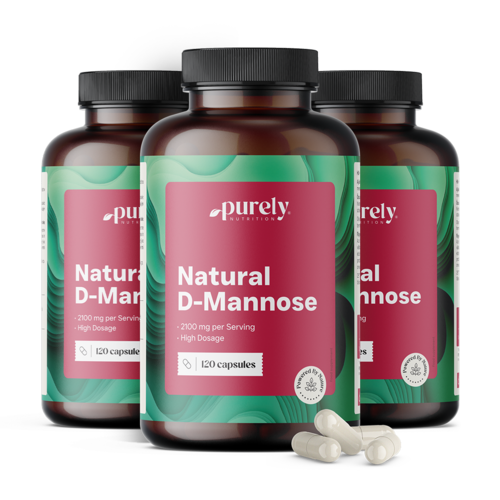 3x Přírodní D-manóza 2100 mg, dohromady 360 kapslí