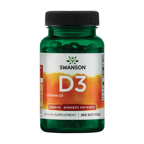 Vitamin D3 5 000 IU, 250 měkkých kapslí