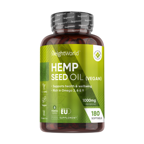 Konopný olej 1000 mg, 180 měkkých kapslí 