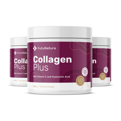 3x Kollagen + Vitamin C + Hyaluronsäure, zusammen 750 g