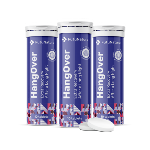 3x HangOver – Brausetabletten, zusammen 30 Brausetabletten