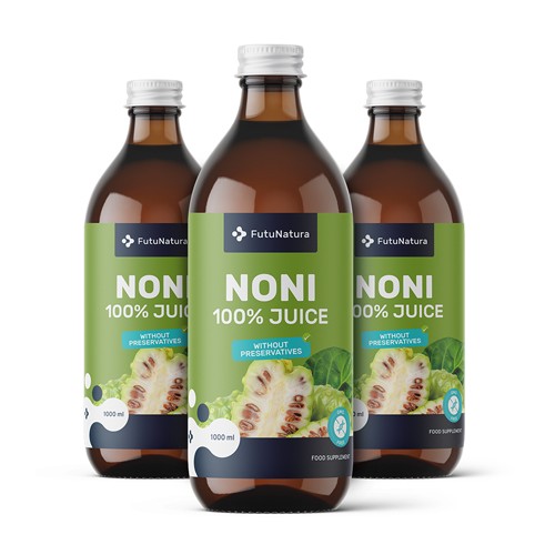 3x 100 % Nonisaft, zusammen 3000 ml
