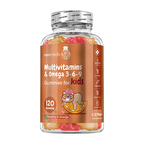 Multivitamine und Omega 3-6-9 für Kinder, 120 Gummibärchen