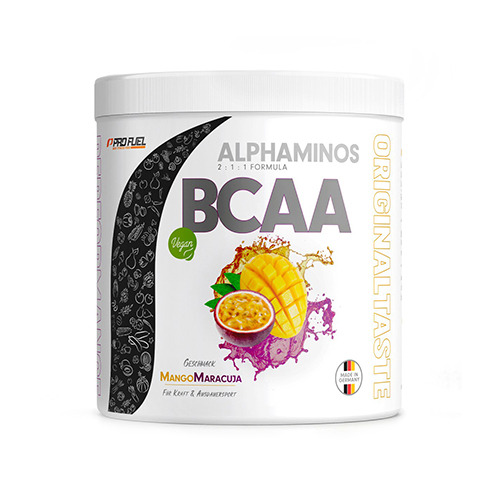 Vegane Alphaminos BCAA 2:1:1 – Mango und Ma­ra­cu­ja, 300 g