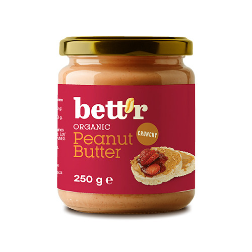 BIO Pasta de cacahuete – con trocitos, 250 g