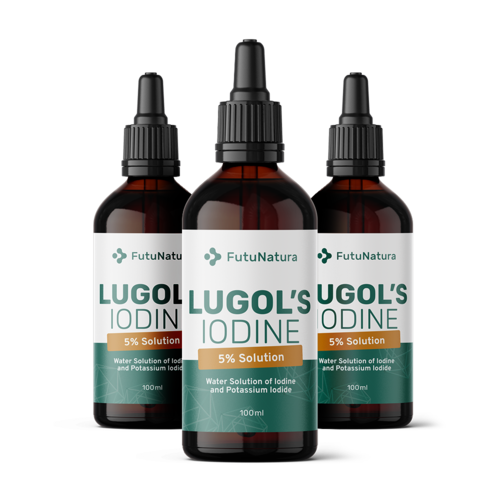 3x Solución de Lugol 5 % con pipeta, en total 300 ml