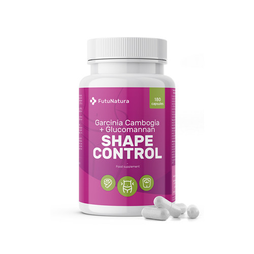 Shape Control Garcinia cambogia + glucomanano, 180 cápsulas