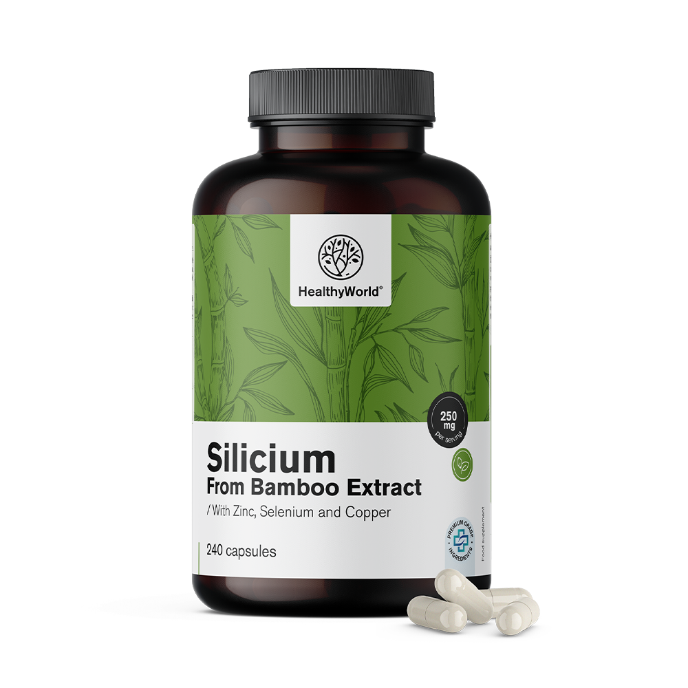 Silicio 250 mg - de extracto de bambú.