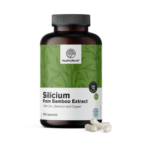 Silicio 250 mg - del extracto de bambú, 240 cápsulas