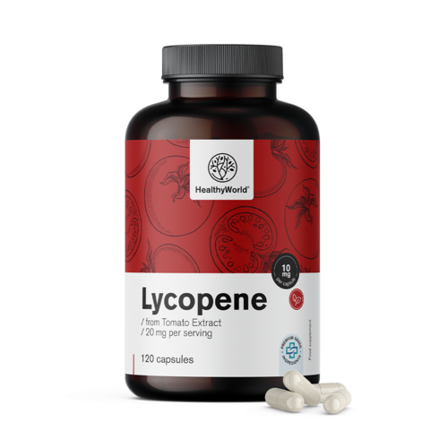 Licopeno 10 mg - de extracto de tomate, 120 cápsulas