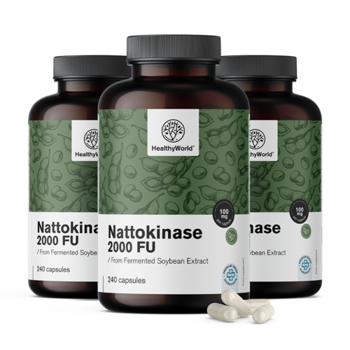3x Nattokinasa 2000 UF, en total 720 cápsulas