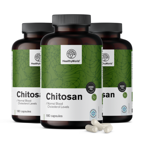 3x Quitosano 3000 mg, en total 540 cápsulas