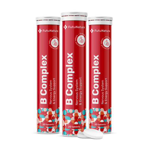 3x Complejo B – comprimidos efervescentes, en total 60 comprimidos efervescentes