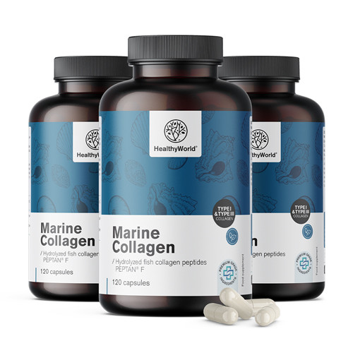 3x Colágeno marino 1170 mg, en total 360 cápsulas