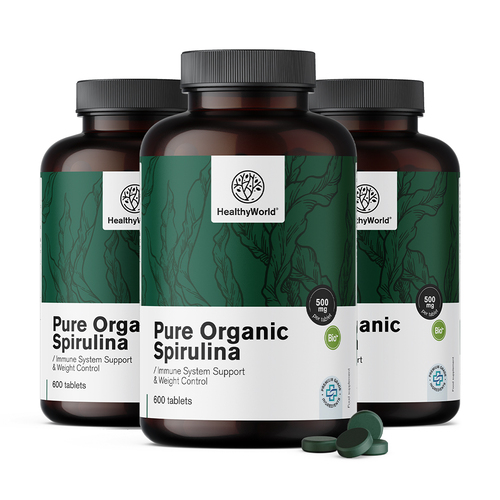 3x BIO Espirulina 500 mg, en total 1800 comprimidos