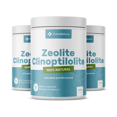 3x Zeolita clinoptilolita, en total 900 g