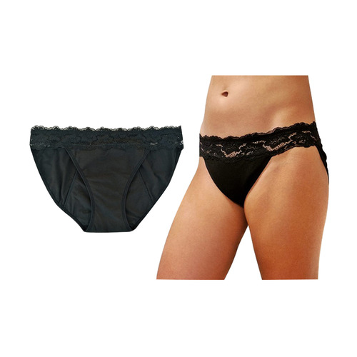 Bragas menstruales con absorción extra LaliPanties - negro, talla 2XL, 1 pieza
