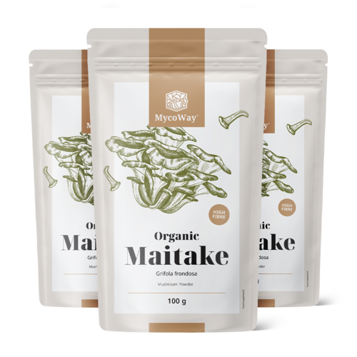 3x BIO Maitake en polvo, en total 300 g