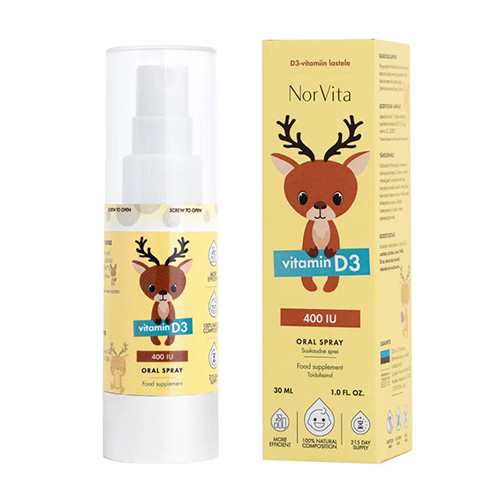 Vitamina D3 - spray para bebés y niños, 30 ml