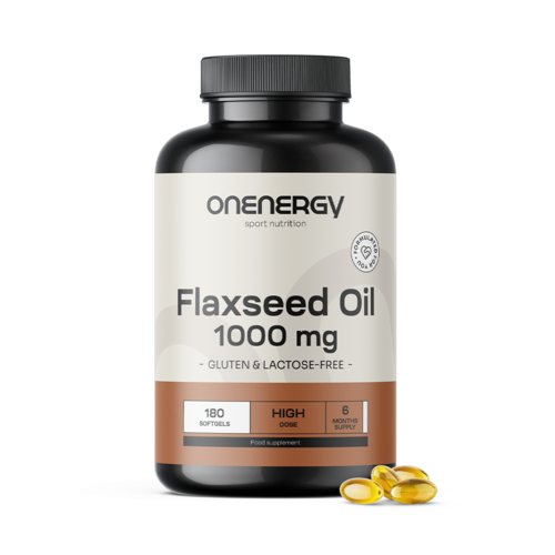 Aceite de semillas de linaza 1000 mg, 180 cápsulas blandas