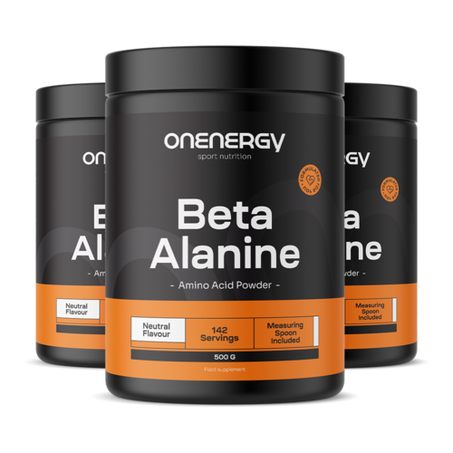 3x Beta-alanina en polvo, en total 1500 g