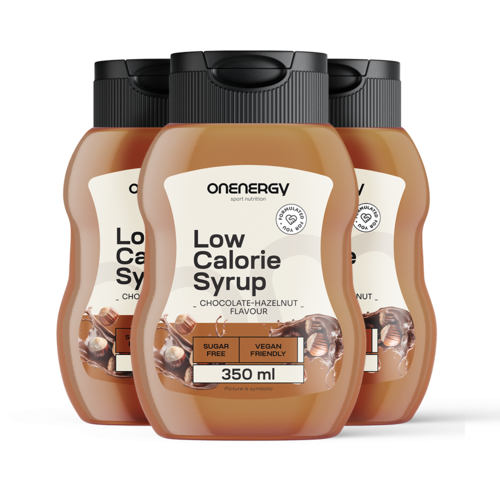 3x Sirope bajo en calorías con endulzantes: chocolate y avellana, en total 1050 ml