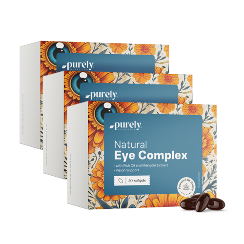 3x Complejo natural para los ojos, en total 90 cápsulas blandas