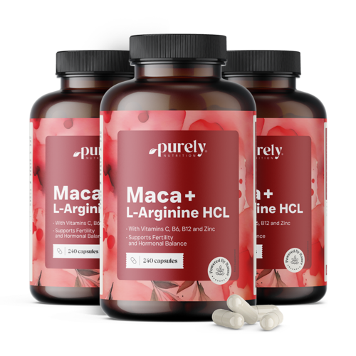 3x Maca 4000 mg + L-arginina HCl, en total 720 cápsulas