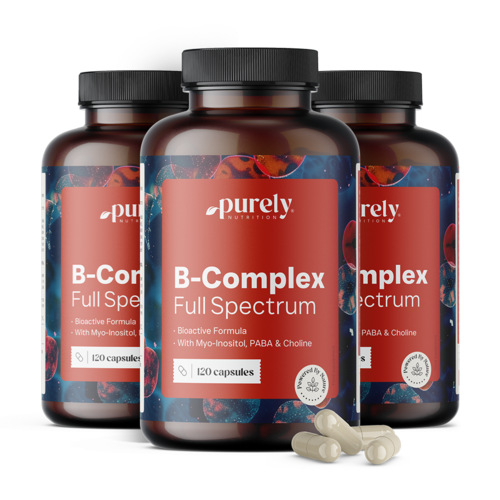3x Complejo B - espectro completo de vitaminas B, en total 360 cápsulas