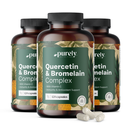 3x Quercetina y bromelina - complejo para el sistema inmune, en total 360 cápsulas