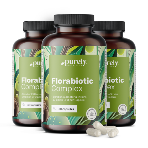 3x Florabiotic Complex fórmula simbiótica con 30 000 millones de UFC, en total 180 cápsulas